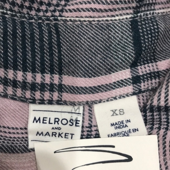 Melrose and Market Side Button Plaid Top - Picture 3 of 6
